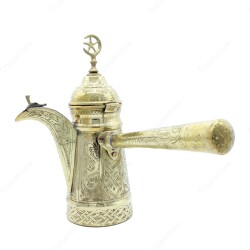 Copperdone El İşlemesi Otantik Mırra Cezvesi Pirinç Saplı - COPPERDONE