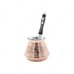 Copperdone Gaziantep Style Handmade Hand Engraved Copper Coffee Pot Cezve Ibrik Briki Turkish Greek Arabic Coffee Maker Large - COPPERDONE