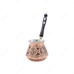 Copperdone Gaziantep Style Handmade Hand Engraved Copper Coffee Pot Cezve Ibrik Briki Turkish Greek Arabic Coffee Maker Medium Antique Copper Color - COPPERDONE