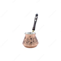Copperdone Gaziantep Style Handmade Hand Engraved Copper Coffee Pot Cezve Ibrik Briki Turkish Greek Arabic Coffee Maker Small Antique Copper Color - COPPERDONE